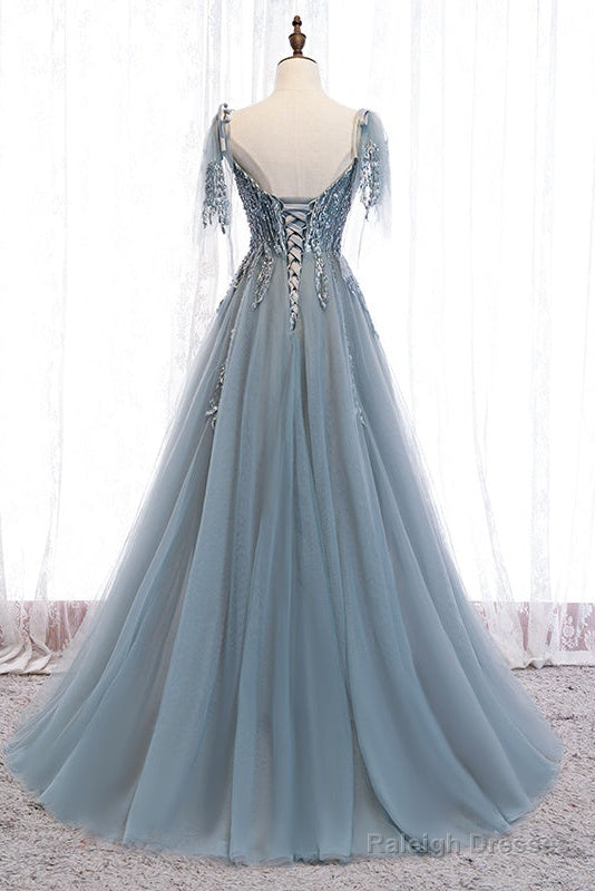 Custom Beautiful Tulle Lace Beaded Tea Length Straps A-Line Prom Dresses New Style Junior Prom Dress