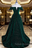 Custom Green Velvet Long Formal Dress for jexlyn canela