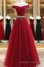 Custom Made Burgundy Off Shoulder Prom Dresses Burgundy Prom Dresses Off Shoulder Prom Dresses Bridesmaid Dresses