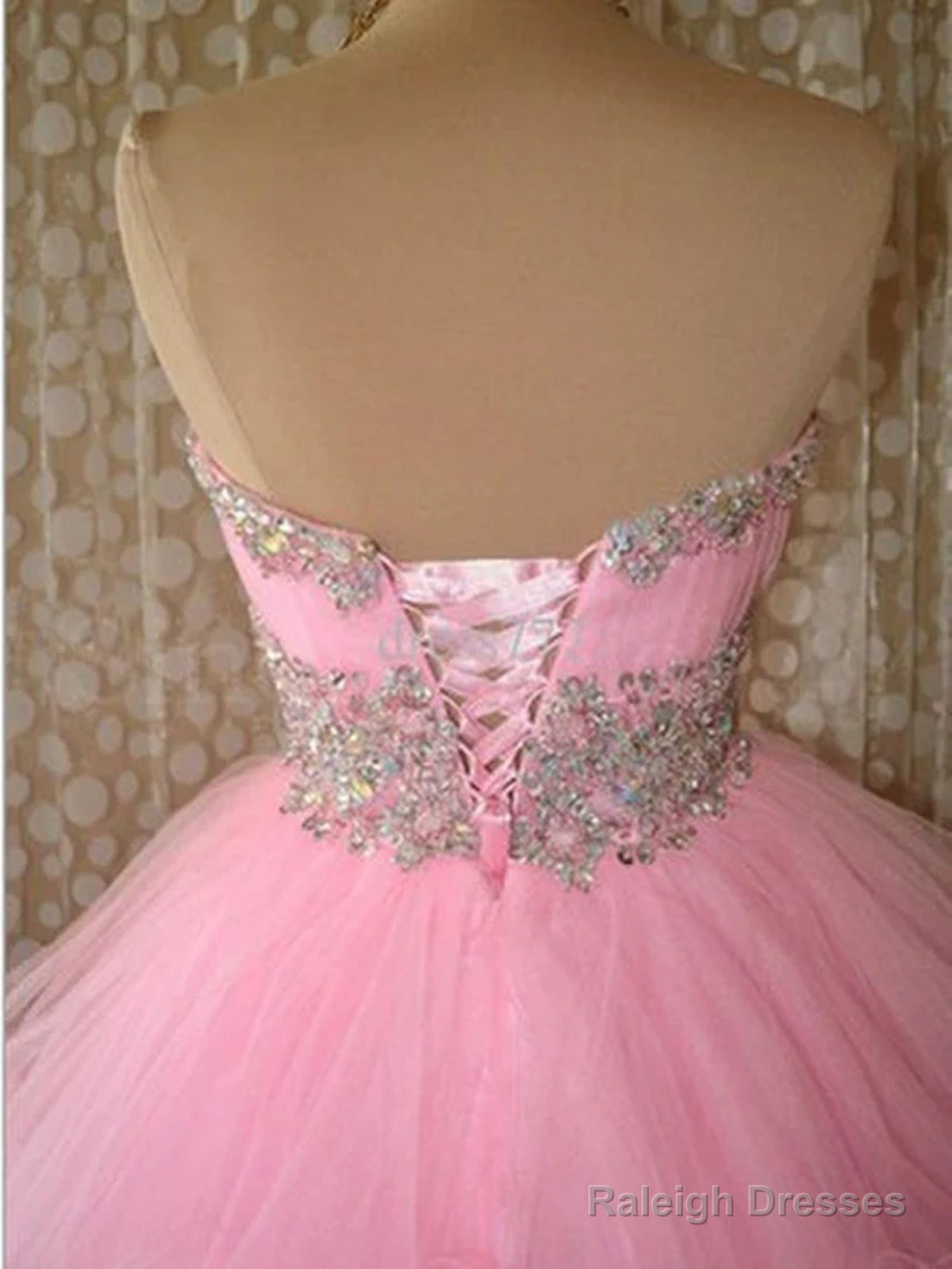 Custom Made Pink Puffy Short Prom Gown, Pink Prom Dresses, Formal Dresses, Homecoming/Graduation Dress Secondary image