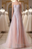 Custom Made Round Neck Lace Pink Prom Dresses, Lace Pink Formal Dresses, Evening Dresses