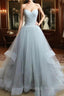 Custom Made Sweetheart Neck Floor Length Light Grey Prom Dress, Prom Gown, Formal Dress