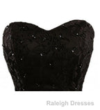 Sweetheart Short Black Lace Prom Dresses Black Lace Graduation / Homecoming Dresses