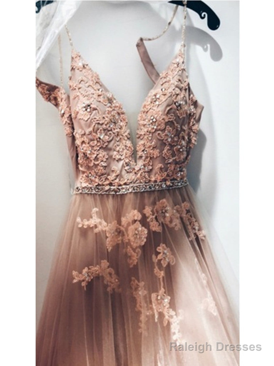 Custom Made Sweetheart Neck Sleeveless Lace Prom Dress, Lace Formal Dress Main image