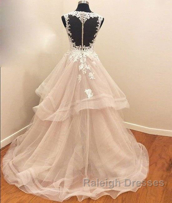 Custom Made Tulle Lace Long Prom Gown Lace Evning Dresses