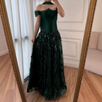 Customized Special Occasion Dress Long Sequins Prom Dresses Luxury Dress Sharon Happy Evening Dresses