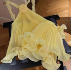 Cute A-Line Halter Baby Blue Pleated Chiffon Short Homecoming Dresses Birthday Dresses