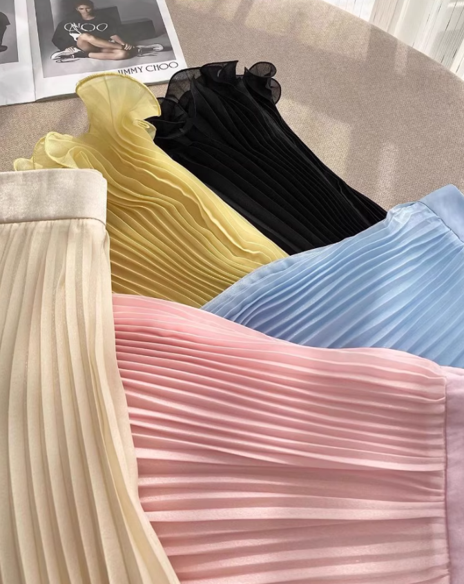 Cute A-Line Halter Baby Blue Pleated Chiffon Short Homecoming Dresses Birthday Dresses