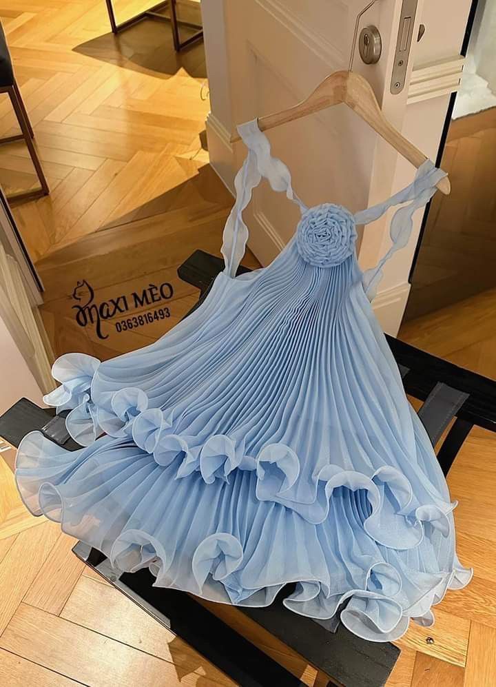 Cute A-Line Halter Baby Blue Pleated Chiffon Short Homecoming Dresses Birthday Dresses