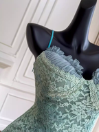 Cute A-Line Spaghetti Straps Lace Birthday Outfit Homecoming Dresses