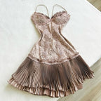 Barbie Raquel A-Line Spaghetti Straps Green Lace Short Outfit Homecoming Dresses