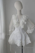 Cute A Line White Homecoming Dress 18Th Birthday Outfits