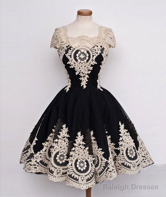 Cute Ball Gown Tulle Lace Applique Short Prom Dress, Bridesmaid Dress Main image