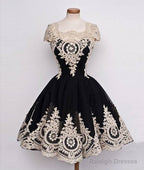 Cute Ball Gown Tulle Lace Applique Short Prom Dress, Bridesmaid Dress