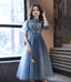 Cute Blue Short A Line Dress Party Dress Homecoming Dress