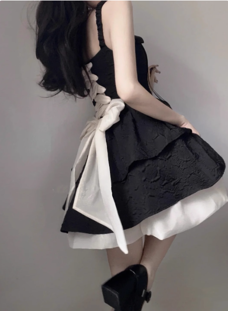 Cute Bow Strap Cake Birthday Short Skirt Homecoming Dress