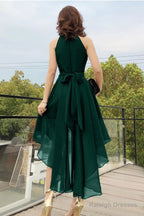Cute Chiffon High Low Prom Dresses, A-Line Evening Dresses