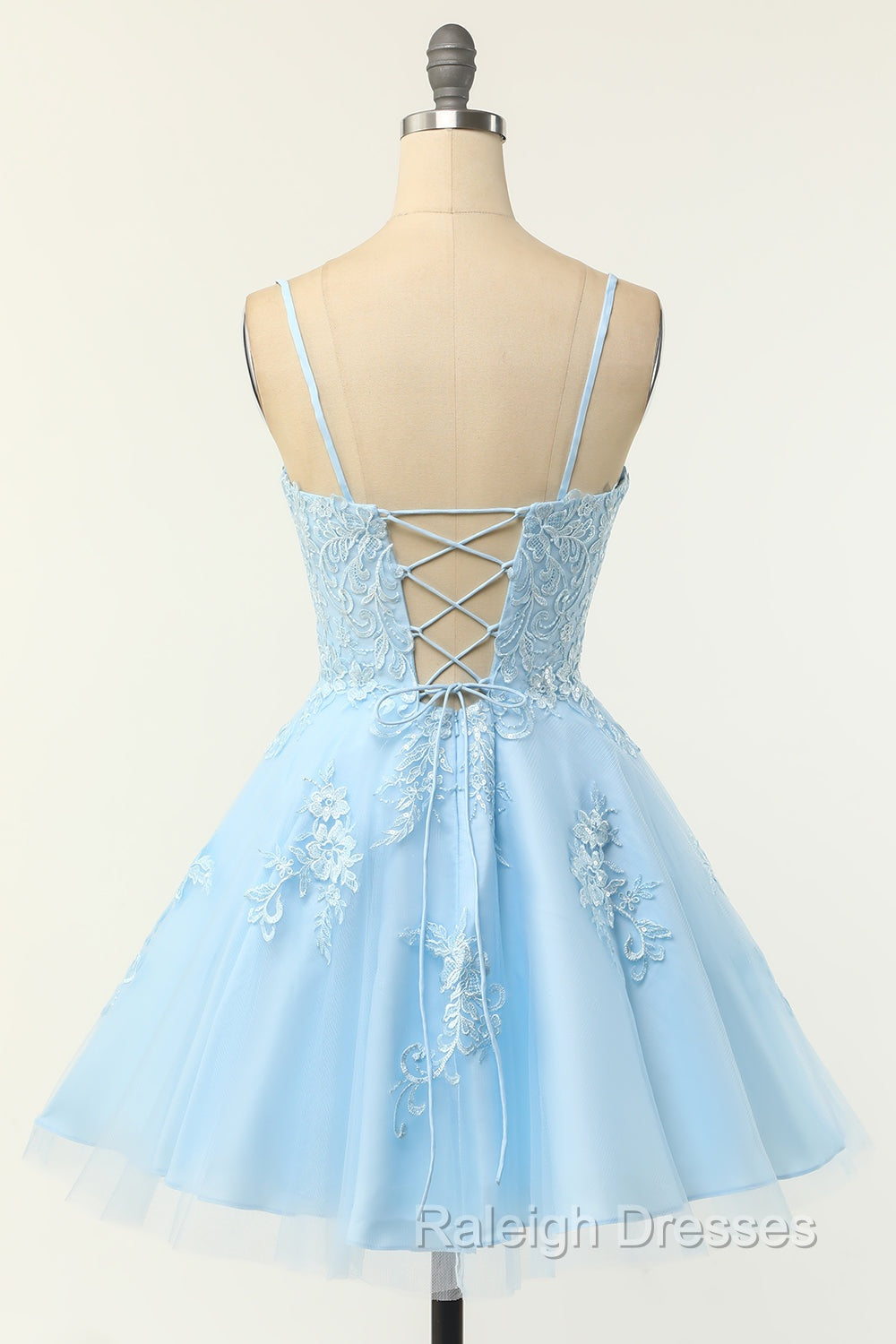 Cute Glitter Blue Homecoming Dresses A Line Sequins Short Prom Dresses with Appliques Secondary image