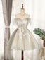 Cute Gray Tulle Lace Short Prom Dresses Gray Tulle Puffy Homecoming Dresses