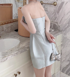 Cute Green Bandeau Waist Mini 17Th Birthday Homecoming Dress