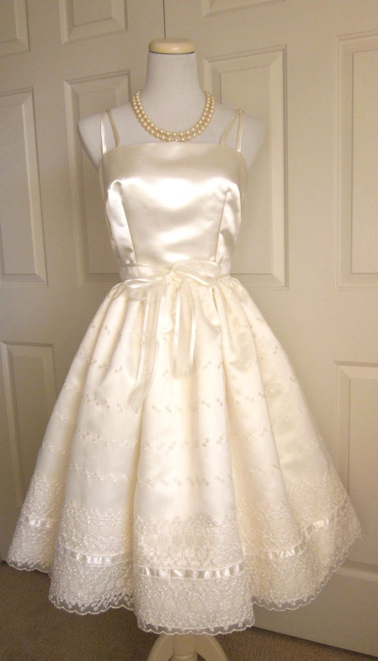 Cute Ivory Strappy Satin Lace Trim A-Line Birthday Dress Homecoming Dress Secondary image