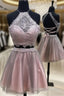Cute Lace Tulle Short Prom Dress, Cute Homecoming Dress