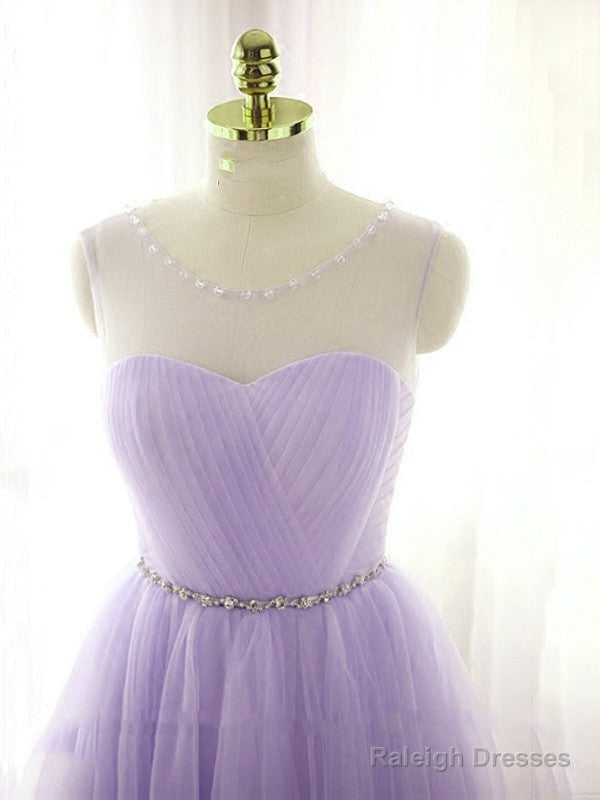 Cute Lavender Homecoming Dress With Belt, Lovely Short Prom Dress
