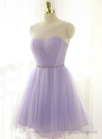 Cute Lavender Homecoming Dresses With Belt Lovely Short Prom Dresses