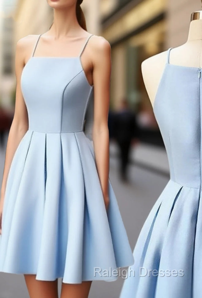 Cute Light Blue Short Prom Dress, Cute Blue Homecoming Dress Main image