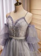 Cute Off Shoulder Tulle And Lace Straps Homecoming Dresses Short Prom Dresses