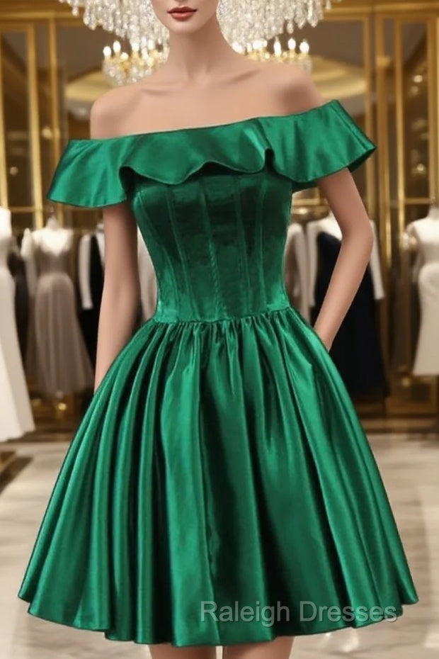 Cute Off The Shoulder Homecoming Dress Main image