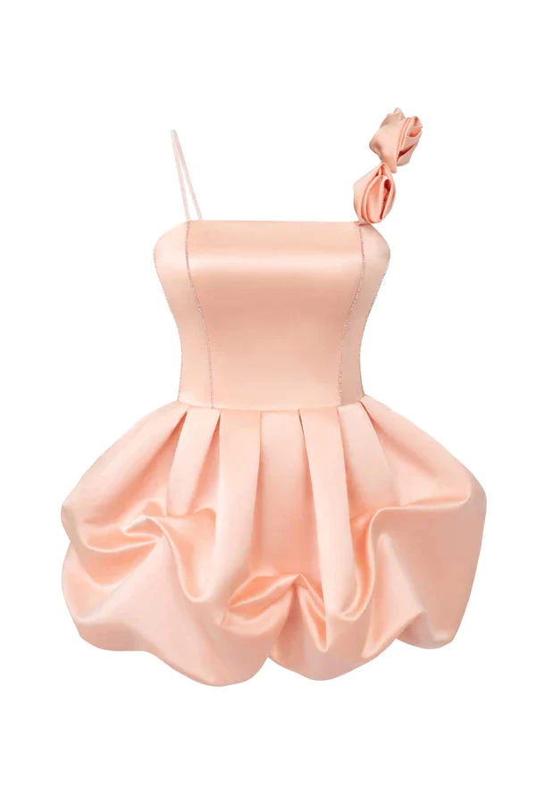 Cute Pink Ruffles Short Prom Dresses Homecoming Dresses