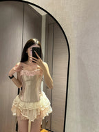 Cute Princess Bandeau Fishbone Mini 17 Years Old Homecoming Dress