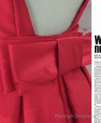 Cute Red A Line Satin Short Prom Dress, Backless Red Homecoming Dresses