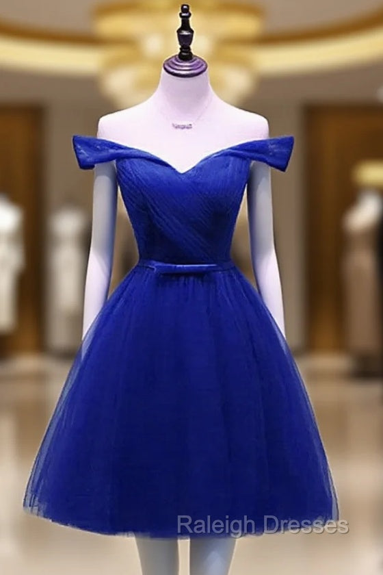 Cute Royal Blue Tulle Simple Party Dress , Lovely Formal Dress, Blue Homecoming Dresses Main image