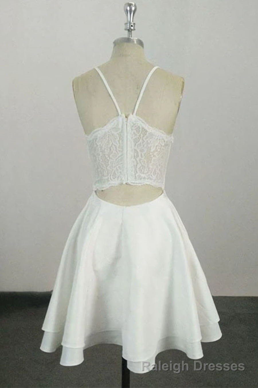 Cute Spaghetti Straps V Neck Knee Length Short Cocktail Dress, Homecoming Dresses Secondary image