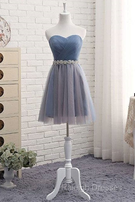 Cute Sweetheart Neck Tulle Prom Dress, Tulle Bridesmaid Dress