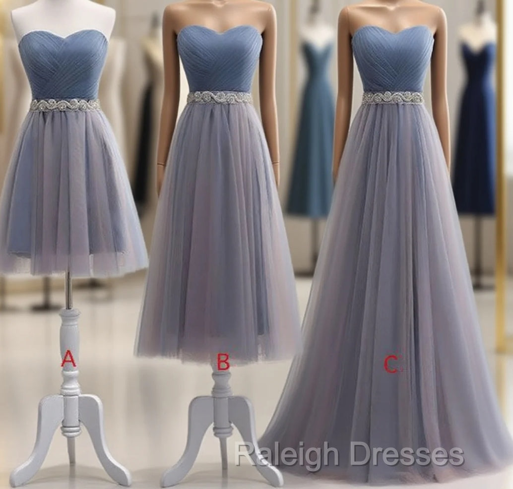 Cute Sweetheart Neck Tulle Prom Dress, Tulle Bridesmaid Dress Main image