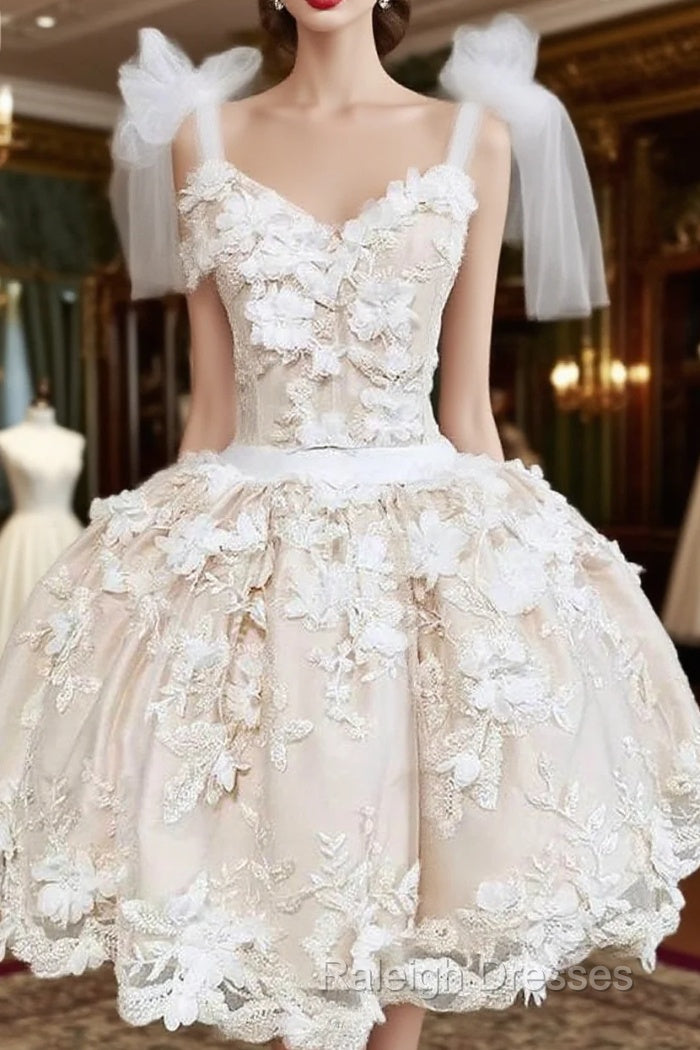 Cute Tulle Applique Short Dress, Homecoming Dress