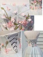 Cute Tulle Short Lace Applique Short Prom Dresses Tulle Homecoming Dresses