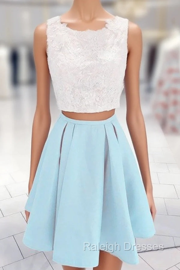 Cute Two Piece Homecoming Dresses Swing Party Dresses Main image