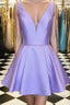 Cute V Neck Satin Short Prom Dresses V Neck Homecoming Dresses Prom Dresses