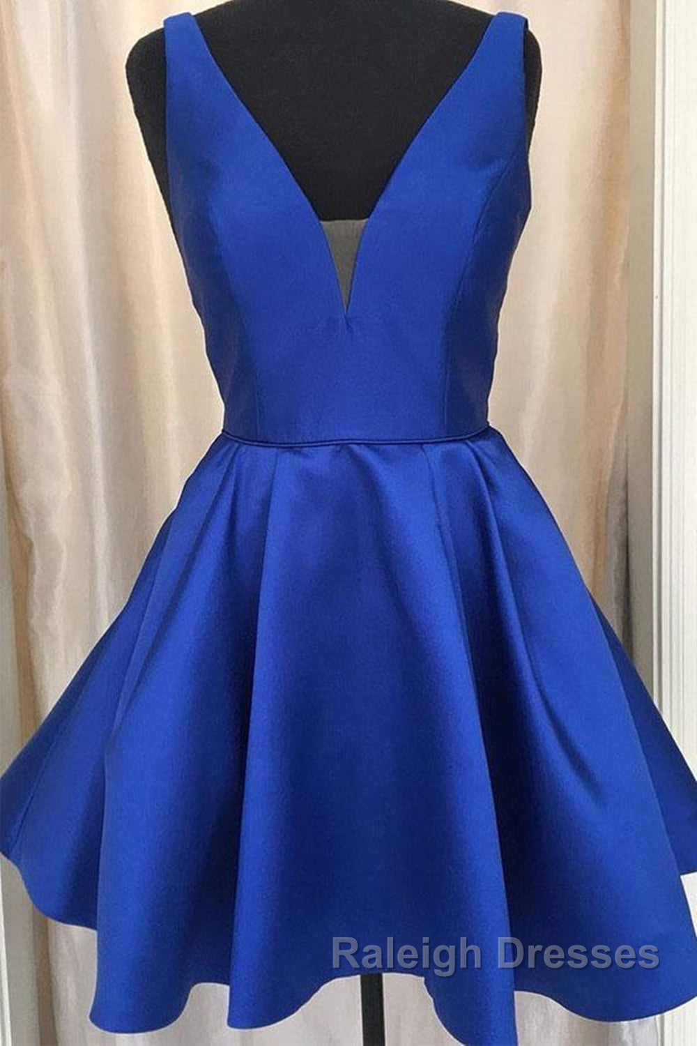 Cute V Neck Satin Short Prom Dresses V Neck Homecoming Dresses Prom Dresses