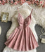 Cute Velvet Short Dress A Line Mini Dress Homecoming Dresses
