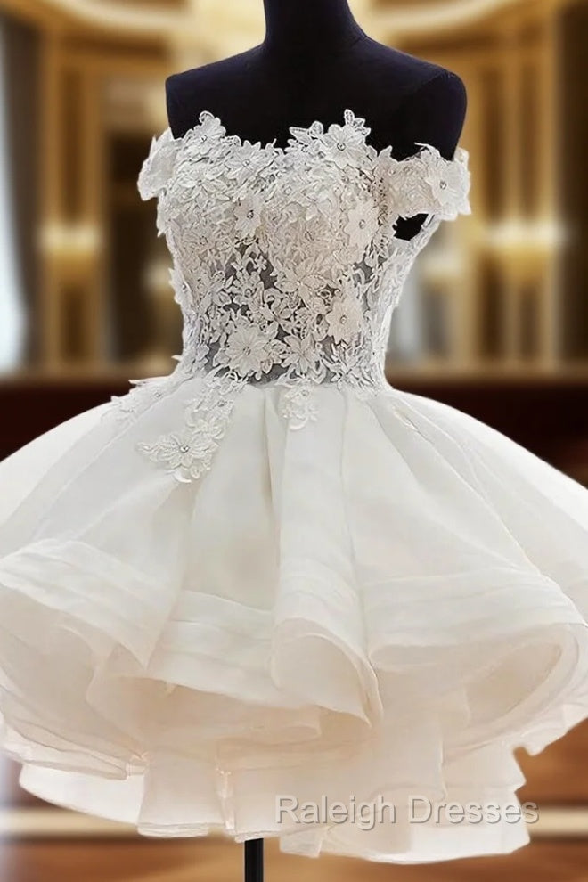 Cute White Organza Layers Short Prom Dresses New Prom Dresses Main image