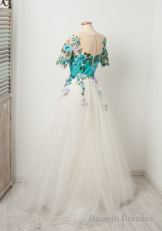 chic appliques tulle homecoming dresses beautiful floor length homecoming dresses Secondary image