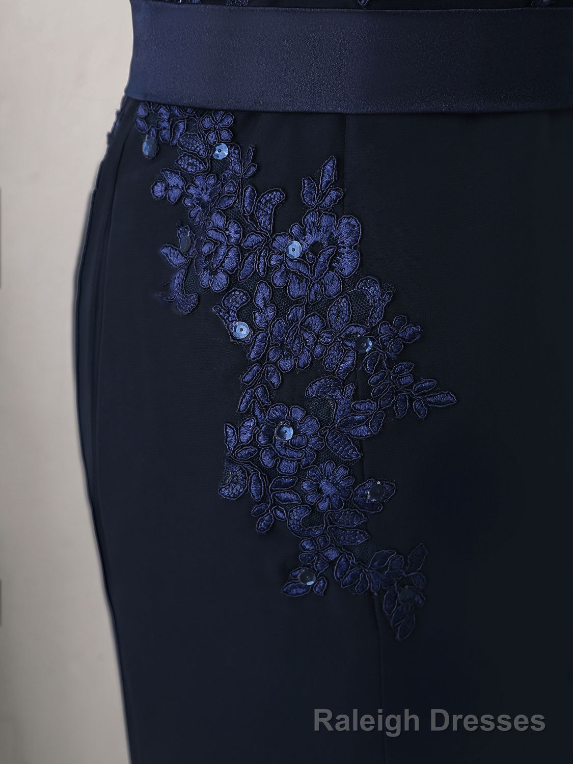 Dark Blue Sweetheart Mermaid Long Prom Dress, Dark Blue Evening Dress