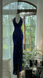 Dark Green Beaded Elegant Long Chiffon Ball Gown Evening Dress Party Dress