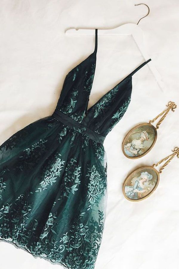 Dark Green Homecoming Dresses Short Hoco Dresses Secondary image