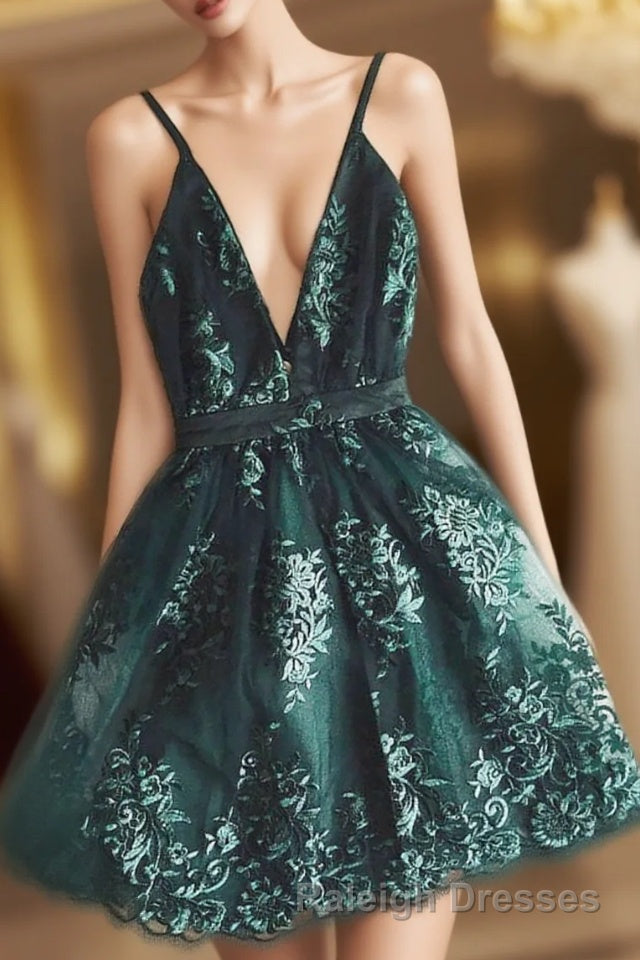 Dark Green Homecoming Dresses,Short Hoco Dress Main image